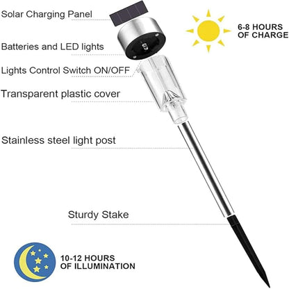 Solar Lights Outdoor,Solar Powered Garden Light, IP44 Waterproof Solar Path Lights Dusk To Dawn Auto On/Off Solar Torch Light,Solar Pathway Lights for Yard Driveway Lawn Pathway,warm lights,1pcs