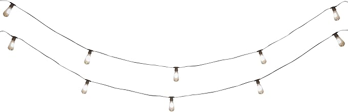 Litex Industries: 21-ft Solar Brown Outdoor String Light with 10 White-Light LED Edison Bulbs