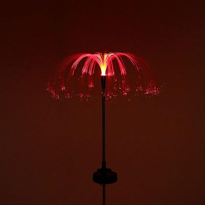 Ulalaza 2PCS Garden Solar Lights Multi-Color Changing LED Flower Stake Light Decorative Landscape Lawn Yard Outdoor Lights The Length 58 * 43 * 81mm/2 * 2 * 3inch Colors Light