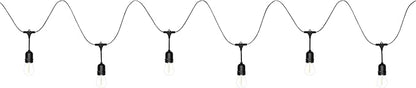 LEDVANCE 24-ft Outdoor String Lights, Edison Shatterproof S14 Bulbs, Linkable, String Lights for Outside/Indoor, IP65 Wet Rated, 2200K, Amber Glow, Extra Bulb Included - 1 Pack (63193)