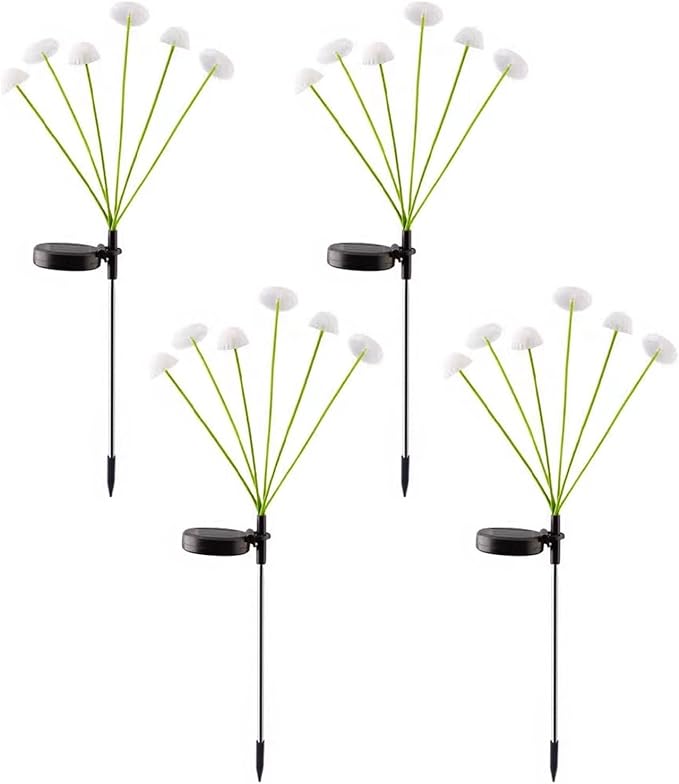 LED Solar Garden Lights Mushroom, Waterproof Solar Pathway Lights Outdoor, for Patio, Festival, Wedding, Party Decor Jellyfish Ambiance