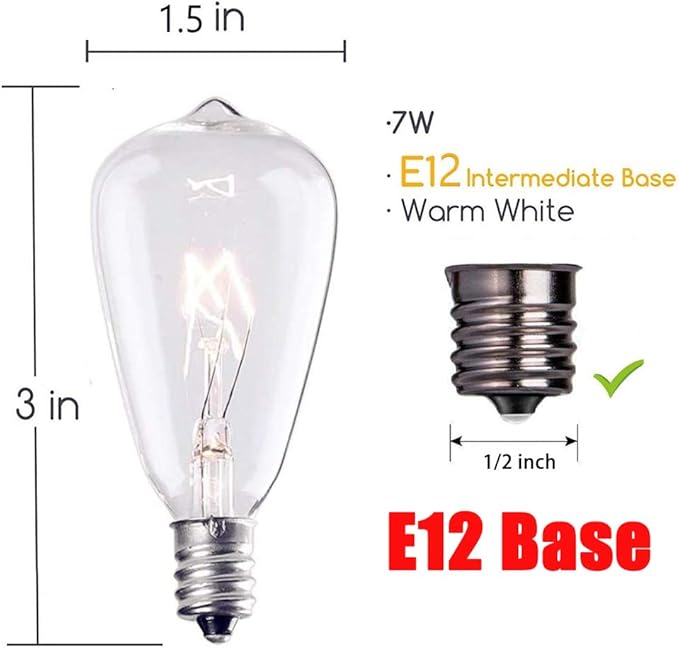 10Ft Outdoor String Lights,Black Edison String Lights with 11 Clear Edison Bulbs (1 Spare) UL Listed,Hanging Lights | Lumora