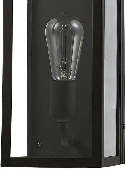 GLOBE Electric 44199 Donald 1-Light Outdoor Indoor Wall Sconce, Bronze, Clear Glass Shade, Bulb Included