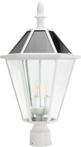 LUTEC LED Post Solar Light Outdoor,Dusk to Dawn Vintage Street Lights, 300LM, 2700K,Cast Aluminum Solar Pole Lights | Lumora