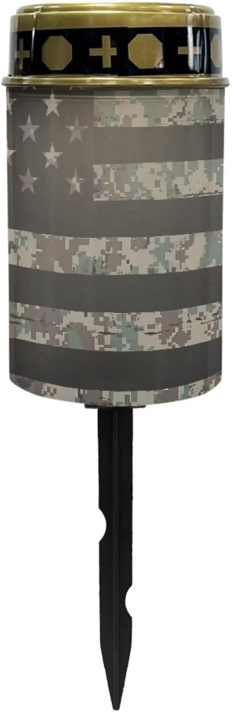 American Flag Solar Lights Outdoor Pathway Lights, Auto On/Off, Pathway Solar Lights for Outside Yard Patio Walkway Driveway Landscape Lawn Decorations