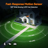 45W 5500LM PIR Motion Sensor Outdoor Lights, Dual Head LED Flood Light, 5000K Daylight, IP65 Waterproof Hardwired Dusk to Dawn Motion Detector Security Light for Outside Garage Yard (Black)