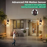Lamomo Bronze Outdoor Light,Exterior Front Porch Lights for House,Dusk to Dawn Motion Sensor Lights,Waterproof Anti-Rust Wall Mount Lantern for Outside,Garage(NO Bulb)