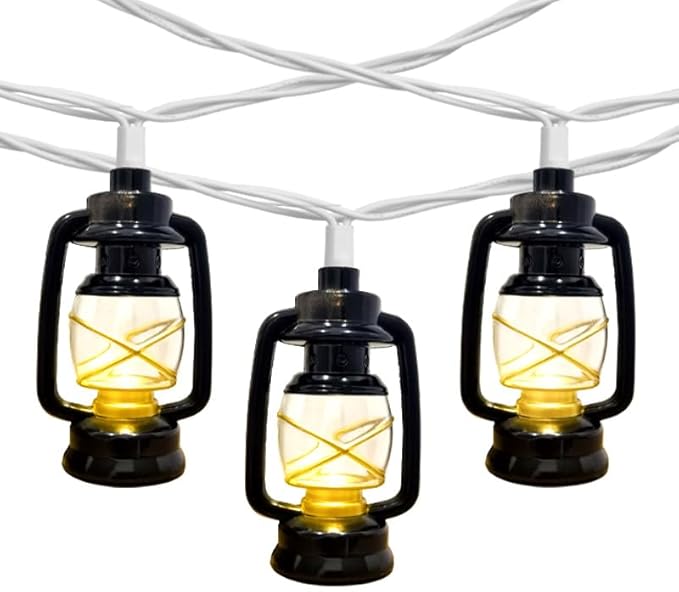 8.5Ft Black Mini Kerosene String Lights Outdoor, Summer Beach Themed Decoratives String， Plug in Indoor Fairy Lights for Outdoor Indoor Beach Tropical Party Bedroom Birthday Decor