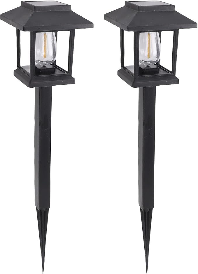 EVGATSAUTO Solar Pathway Lights, IP44 LED, 2 Pieces, for Garden, Yard, Lawn, Driveway
