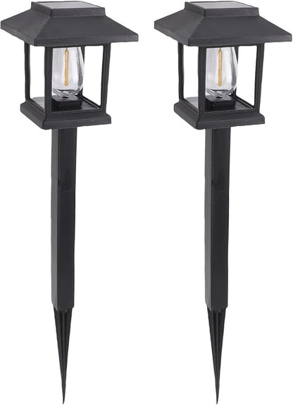 EVGATSAUTO Solar Pathway Lights, IP44 LED, 2 Pieces, for Garden, Yard, Lawn, Driveway