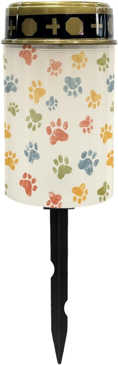 Generic Colorful Dog Paws Solar Garden Light Solar Light Outdoor Decorative Solar Light Landscape Solar Light for Yard Patio Pathway Decoration