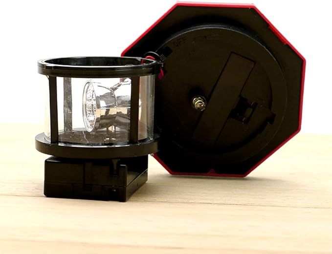 Garden Solar Lights, Outdoor LED Solar Lighthouse, Durable Rotatable Waterproof Solar Lights for Pathway (Black - L)