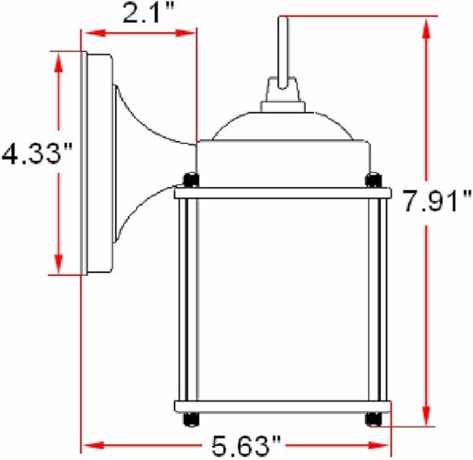 Design House 506576 Coach Traditional 1-Light Outdoor/Indoor Wall Light with Clear Glass for Porch Entryway Patio | Lumora