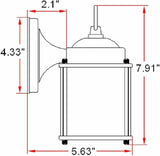 Design House 506576 Coach Traditional 1-Light Outdoor/Indoor Wall Light with Clear Glass for Porch Entryway Patio | Lumora