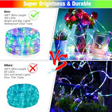 Nazuwke 49Ft LED Rope Lights for Outside, String Lights with Remotes