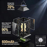 Yowin 4 Pack Large Tempered Glass Solar Lanterns Outdoor Waterproof