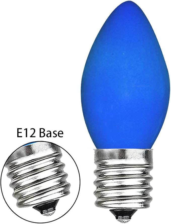 GOOTHY 25 Pack C7 Blue Christmas Replacement Light Bulbs, C7 Blue Incandescent Light Bulbs for Christmas Outdoor | Lumora