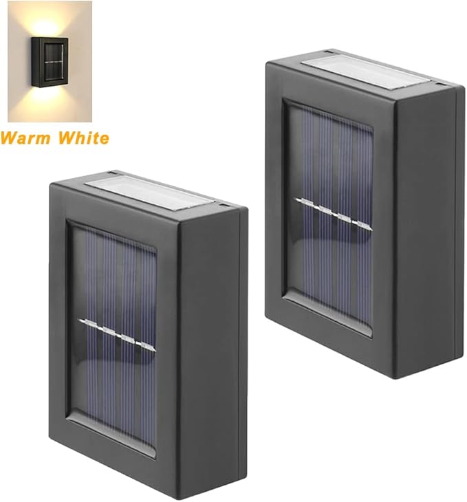 Outdoor Solar Deck Lights Path Garden Patio Pathway Stairs Step Fence Lamp 2pcs