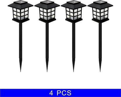 Solar Pathway Lights, 2/4/6/8Pcs Waterproof Outdoor Lawn Lamps, Decorative Landscape Lighting for Garden Yard & Walkways, Auto On/Off(White,4 pcs)