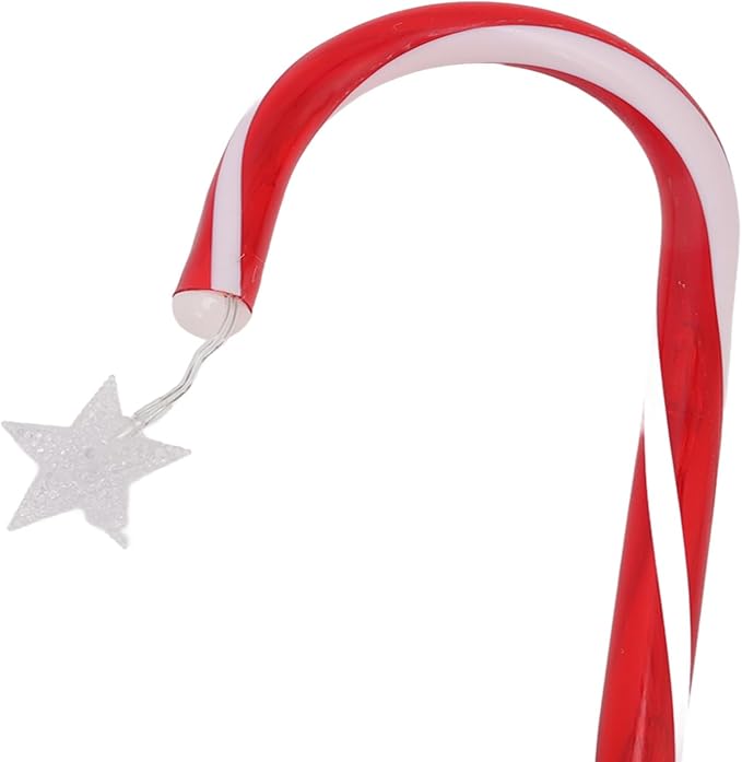 Xmas Candy Cane Lights Solar Pathway Markers 8 Modes 500mAh Battery for Outdoor Decor