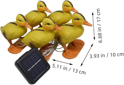 Solar Lawn Lamp 5pcs Yellow Duck LED Landscape Lights Outdoor Garden Solar Pathway Lights Waterproof Decorative Yard Lighting for Patio