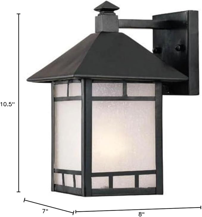 Acclaim 9002BK Artisan Collection 1-Light Wall Mount Outdoor Light Fixture, Matte Black | Lumora
