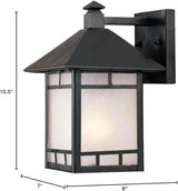 Acclaim 9002BK Artisan Collection 1-Light Wall Mount Outdoor Light Fixture, Matte Black | Lumora