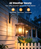 Solar Lanterns Outdoor Waterproof Lights, Built-in Hook Bright Lanterns