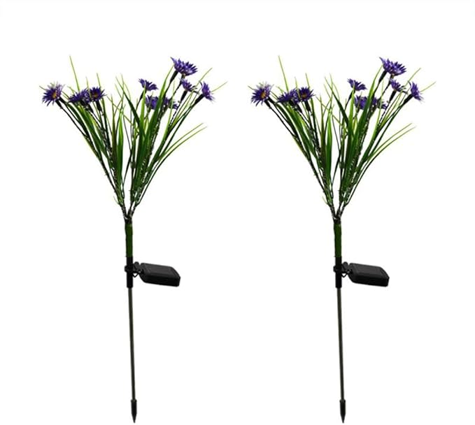 Solar Garden Stake Lights,28 LED Daisy Flower Decorative Lights Outdoor Waterproof Solar Powered Landscape Lights for Yard/Patio/Walkway/Pathway/Path Light (Purple)