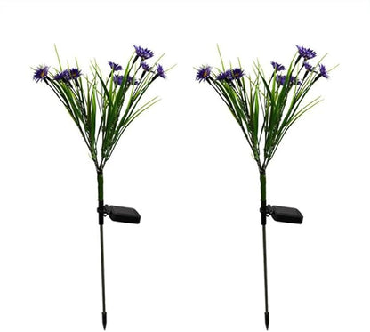 Solar Garden Stake Lights,28 LED Daisy Flower Decorative Lights Outdoor Waterproof Solar Powered Landscape Lights for Yard/Patio/Walkway/Pathway/Path Light (Purple)