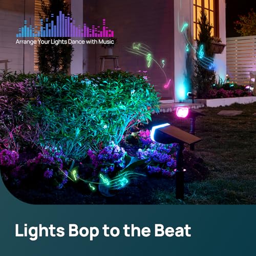 Linkind Smart Solar Spot Lights Outdoor SL5C, IP67 Halloween Lights Outdoor