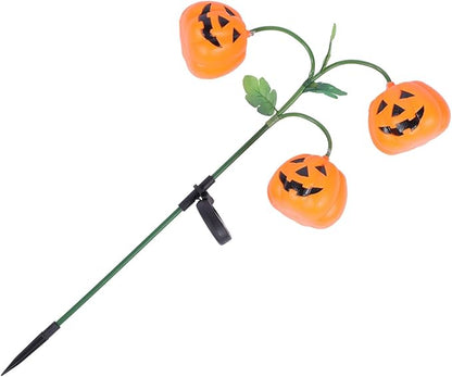 DOITOOL Ground Pumpkin LED Light Outdoor Halloween Lawn Lamp Plastic Garden Solar Lamp for Pathway Courtyard Decoration