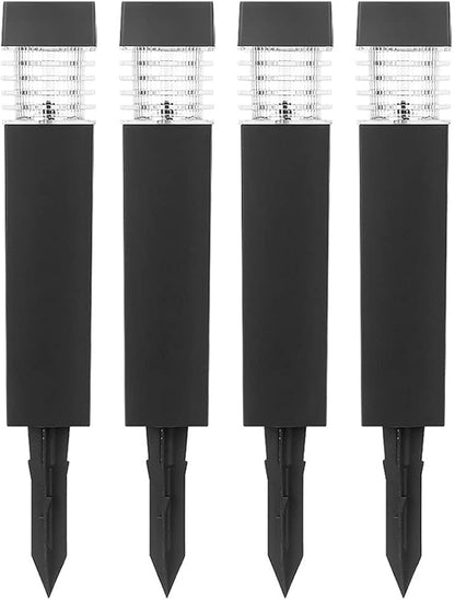Solar Lights Outdoor 4 Pack Square Solar Pathway Lights Outdoor Waterproof LED Landscape Garden Lights Solar Powered Outdoor Lights Solar Garden Lights for Pathway Walkway Yard