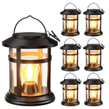Solar Lantern Outdoor Waterproof, 6 Pack Bright Hanging Solar Lights for Outside Decorative, Upgraded Solar Powered Lanterns LED Lighting for Garden Patio Porch Decor Gifts