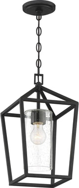 NUVO 60/6594 Hopewell Lighting Fixture, 1Lt Hanging Lantern, Matte Black - Outdoor Wall Light | Lumora