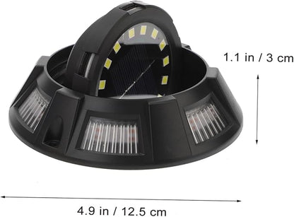 NUOBESTY 4Pcs Solar Ground Lights Outdoor Patio Pathway Landscape Lighting with Rotatable Side Glow Design Easy Installation Solar Powered Garden Decor