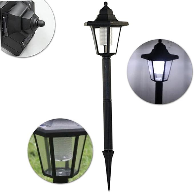 2pcs Solar Powered Led Pathway Lights Outdoor Garden Solar Lights for Lawn and Patio Easy to Install Weatherproof Design