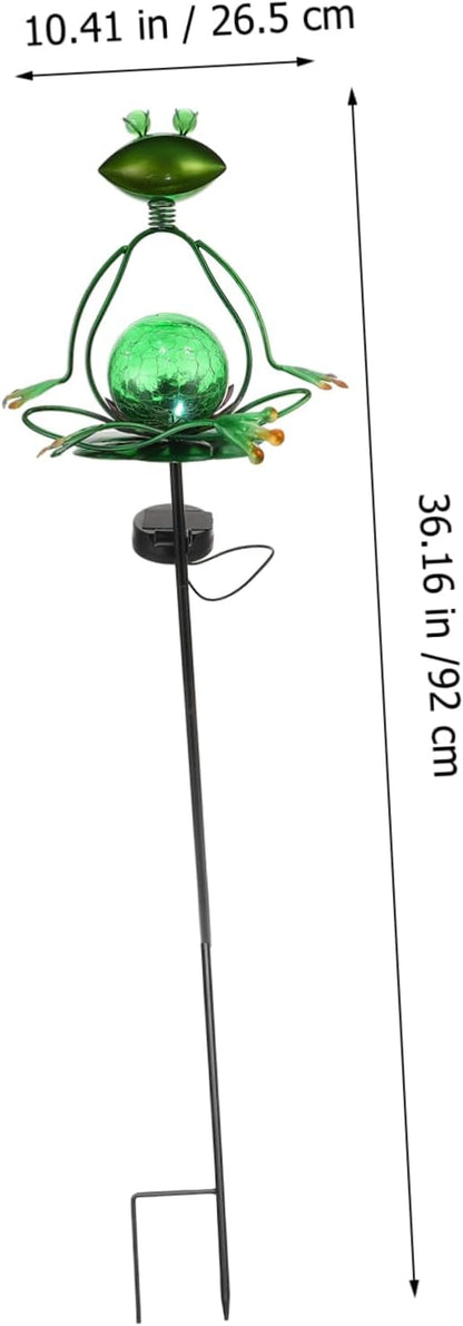 SUPVOX Solar Frog-Shaped Outdoor Light Led Lamp for Garden Decor Energy-Saving Solar Pathway Lighting for Courtyards Parks and Paths