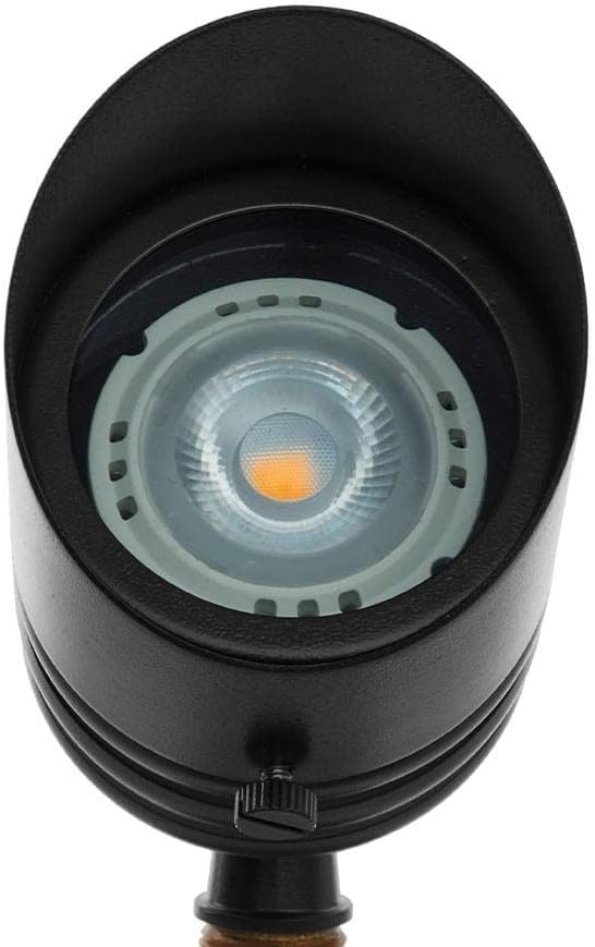 VOLT 12V Brass Fat Boy LED Outdoor Spotlight 6-Pack Kit (Black) with 150W Low Voltage Transformer for Landscape | Lumora