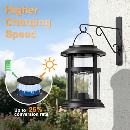 Otdair Solar Lanterns Outdoor Waterproof, Hanging Solar Lantern, 4 Pack