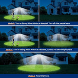 LED Security Lights Motion Sensor Outdoor Lights, 6500K Daylight, IP65 Waterproof, Dusk to Dawn, 3-Head Motion Detected Flood Light for Garage, Yard, Porch, 2Pack