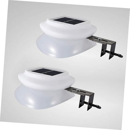 2pcs Solar Garden Lights Warm White Led Outdoor Fence Lamps for Pathways Yards Walkways Easy Install Solar Lighting Decor Weather-Resistant Design