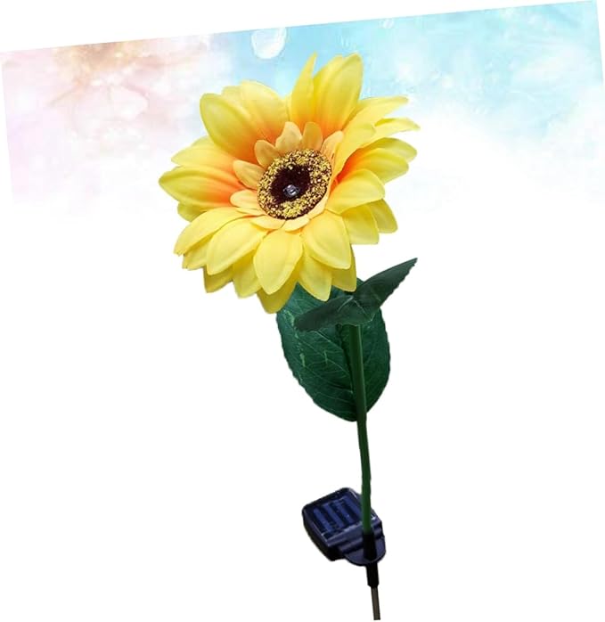 Led Solar Garden Lights Sunflower Solar Pathway Lights for Driveway Warm White