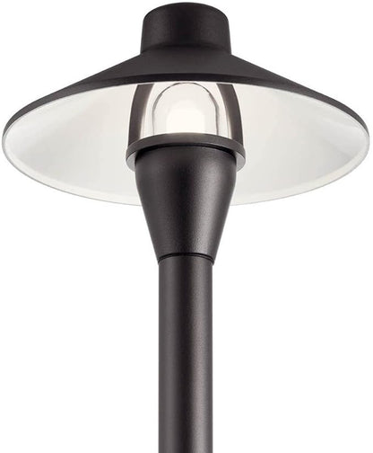 Kichler 1-Light Outdoor Path Light in Centennial Brass, Outdoor Landscape Lighting Fixture for Pathway, Garden and Yard, 12-Volt Low Voltage, (21" H x 6.75" DIA), 15478CBR