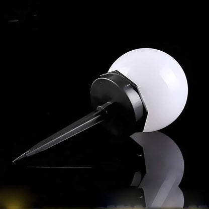 Solar Garden Lights, LED Solar Powered Globe Lights, White, Plastic, Waterproof, Outdoor Use Only