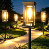 LORRYTE Solar Pathway Lights Outdoor Waterproof, 6 Pack Path Lights