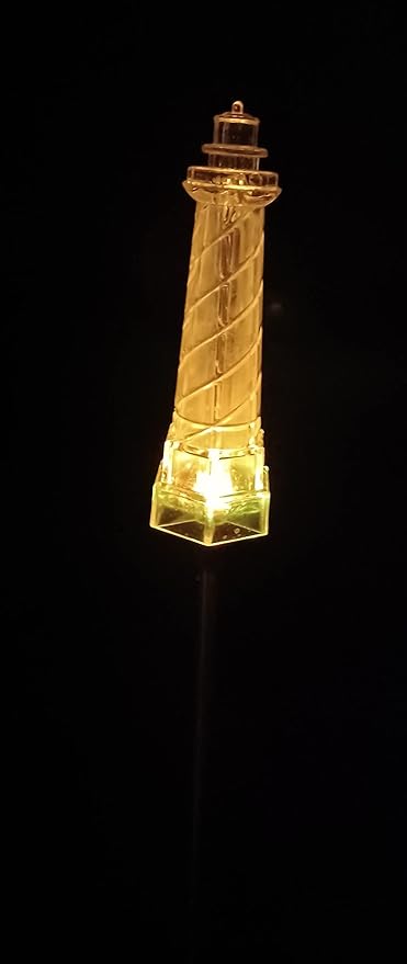 Starry Illuminate 1 PCS Solar Color Changing Style Garden Stake Light Pathway Stake Light (Lighthouse)