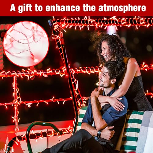 Outside LEDs Warm White LED String Lights – 70FT Transparent Wire, Waterproof & Connectable Christmas Tree Lights for Indoor Outdoor Holiday Décor