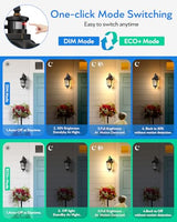 VIANIS Motion Sensor Outdoor Lights, 16.4" H Porch Light Outside Lantern