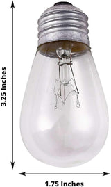 Efavormart 24 Pack | 11W Incandescent Warm White S14 Outdoor String Light Bulbs + 1 Extra Replacement Bulb Free for | Lumora